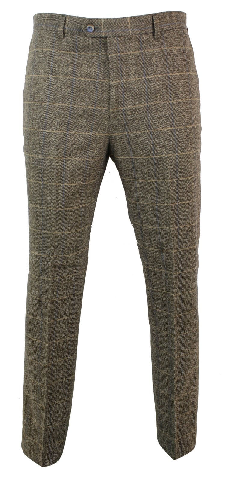Albert - Calças de tweed marrom claro para homem