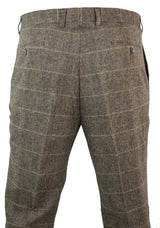 Albert - Calças de tweed marrom claro para homem