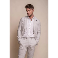 Alvari - Blazer masculino de linho cinza para o verão