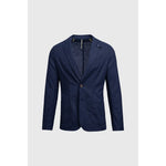 Alvari - Blazer de verão masculino em linho marinho