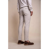 Alvari - Terno Clássico de Verão Masculino em Linho Cinza de 2 Peças