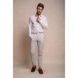 Alvari - Calça de linho cinza para homem, ideal para o verão.