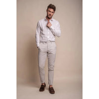 Alvari - Calça de linho cinza para homem, ideal para o verão.