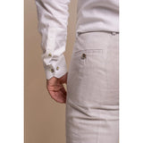 Alvari - Calça de linho cinza para homem, ideal para o verão.