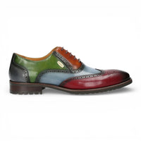 Antonin 01 - Sapatos Oxford Masculinos em Couro Preto e Bordô