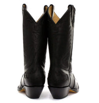 Botas de cowboy masculinas de bico fino, pretas e marrons, estilo Grinders Arizona, em couro legítimo, estilo western cubano.