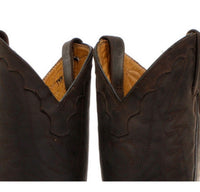 Botas de cowboy masculinas de bico fino, pretas e marrons, estilo Grinders Arizona, em couro legítimo, estilo western cubano.