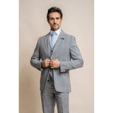 Arriga - Blazer masculino xadrez cinza e azul