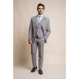 Arriga - Blazer masculino xadrez cinza e azul