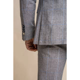 Arriga - Blazer masculino xadrez cinza e azul