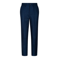 Terno infantil masculino azul marinho de 3 peças em tweed com estampa olho de perdiz, elegante e formal, estilo clássico dos anos 1920 para casamentos.