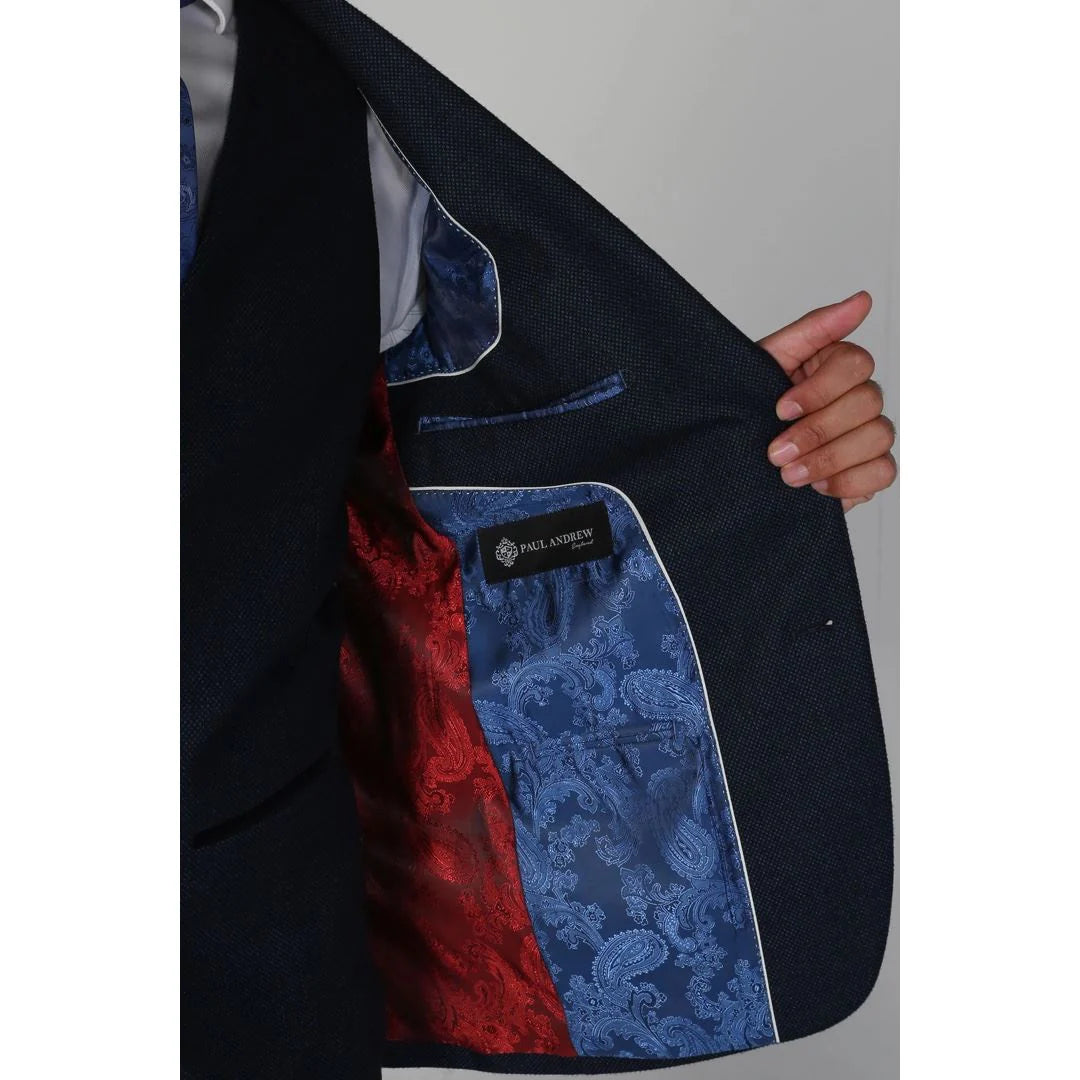 Arthur – Blazer masculino Birdseye azul marinho