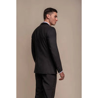Aspen - Blazer de smoking preto liso masculino