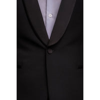 Aspen - Blazer de smoking preto liso masculino