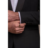 Aspen - Blazer de smoking preto liso masculino