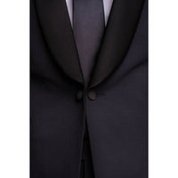 Aspen - Blazer smoking masculino liso azul-marinho