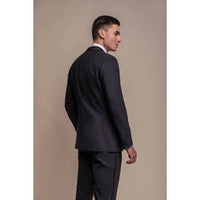 Aspen - Blazer smoking masculino liso azul-marinho