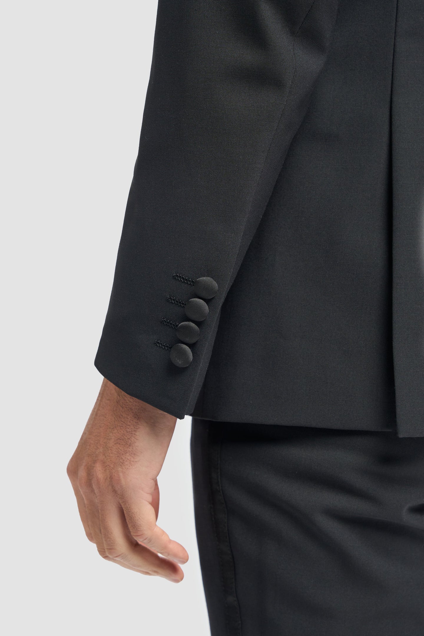 Aspen - Terno de casamento preto de duas peças para homem