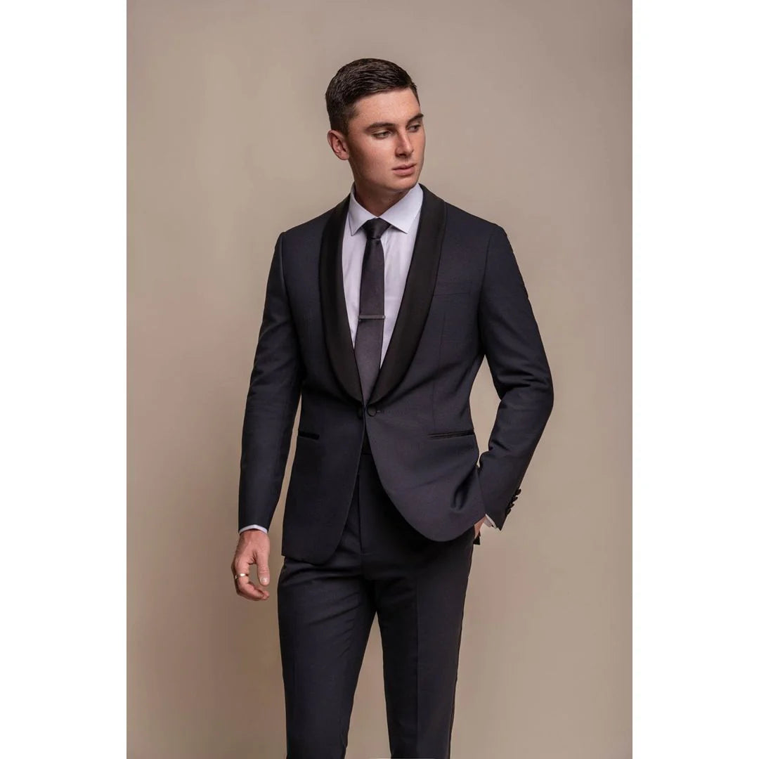 Aspen - Terno de casamento masculino azul-marinho de duas peças