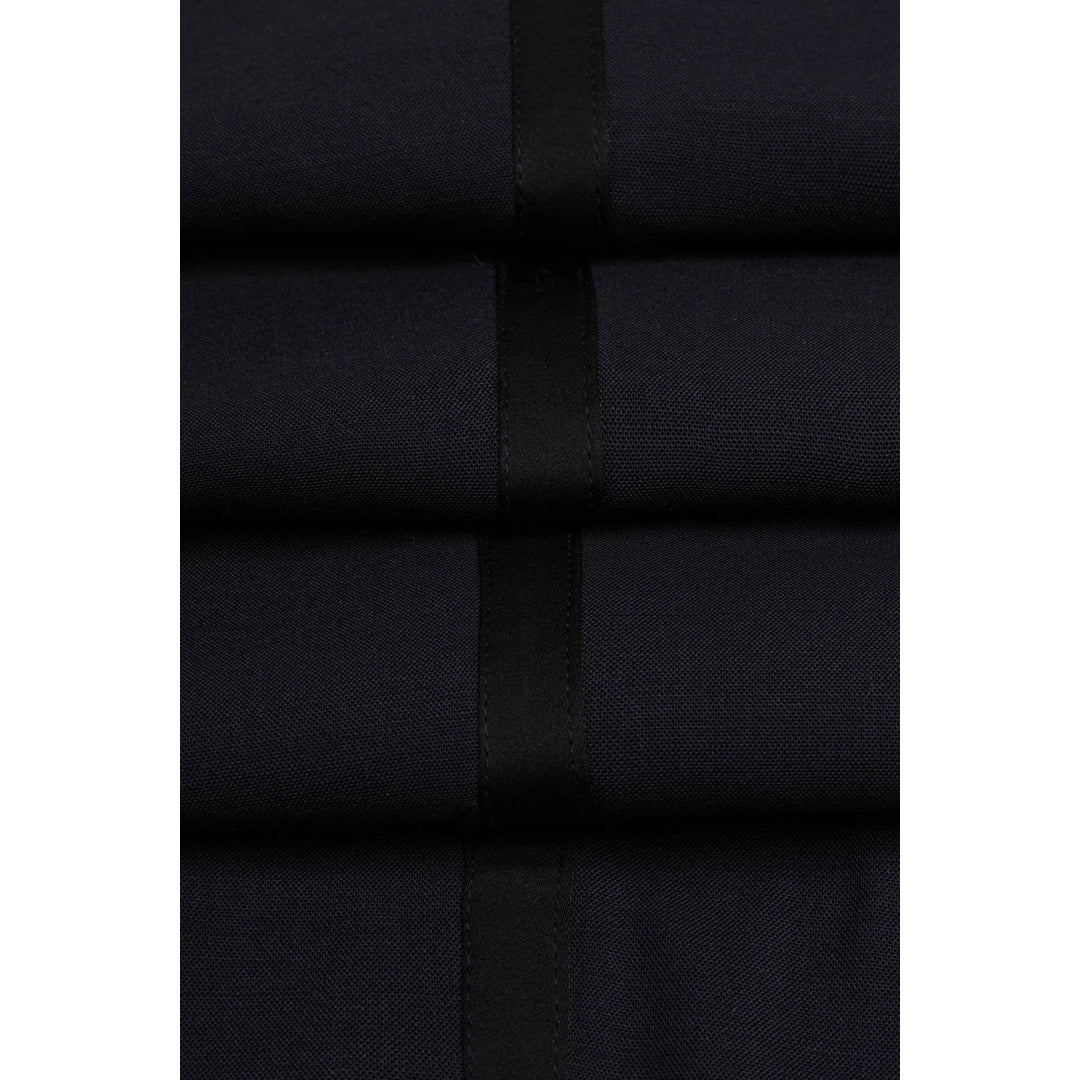 Aspen - Calças Clássicas Lisas Azul Marinho para Homem
