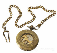 Relógio de bolso mecânico vintage Peaky Blinders - Dourado