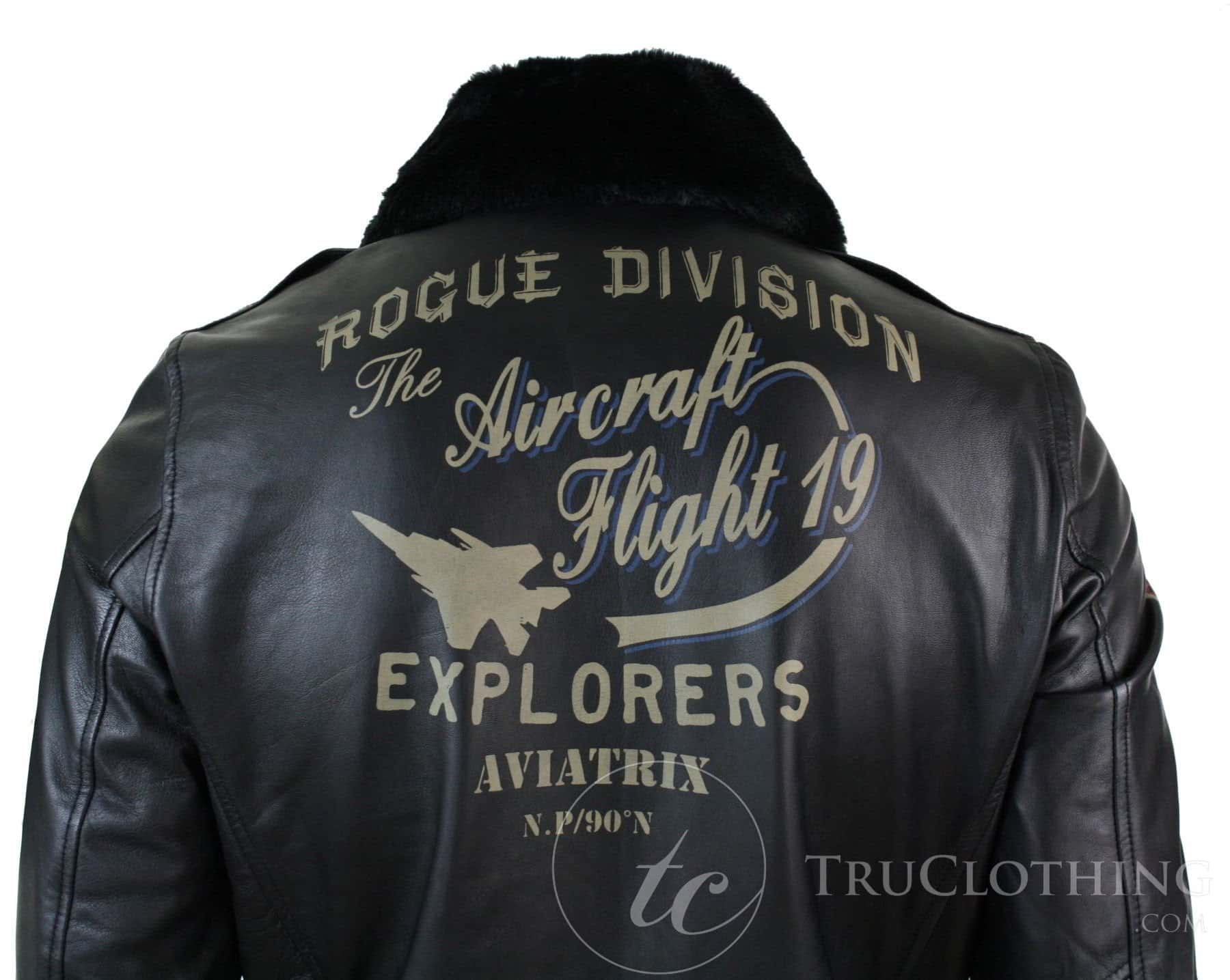 Jaqueta de aviador masculina em couro legítimo preto com gola de pele, corte slim e estilo bomber.