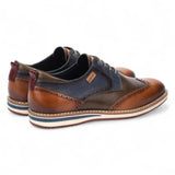 Avila - Sapato Brogue Masculino em Couro Marrom Conhaque com Cadarço