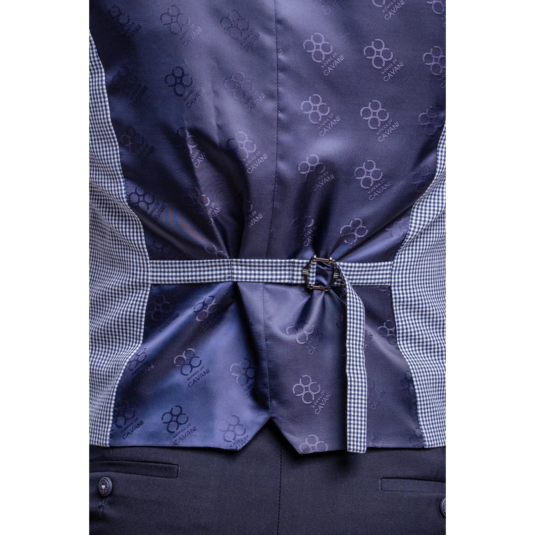 Colete masculino xadrez azul claro Baresi