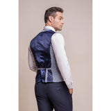 Colete masculino xadrez azul claro Baresi