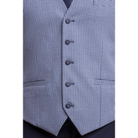 Colete masculino xadrez azul claro Baresi