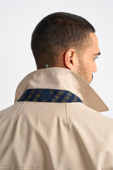 Barracuda - Casaco Trench Coat Clássico Leve Masculino Bege