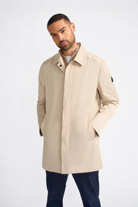Barracuda - Casaco Trench Coat Clássico Leve Masculino Bege