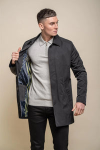 Barracuda - Casaco Trench Coat Clássico Leve Masculino