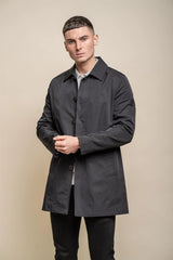Barracuda - Casaco Trench Coat Clássico Leve Masculino