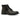 Beau - Botas Chelsea de couro pretas com cadarço e zíper lateral para homem