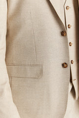 Belmont - Blazer masculino bege de corte ajustado