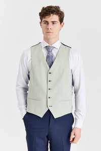 Terno Belmont Navy com colete contrastante Belmont Sage.