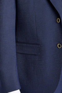 Belmont - Blazer azul-marinho de corte ajustado para homem
