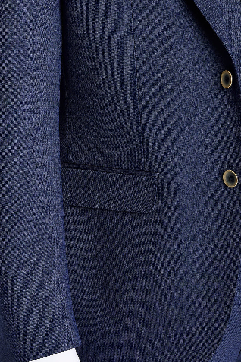 Belmont - Blazer azul-marinho de corte ajustado para homem