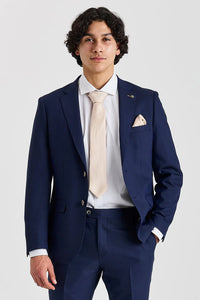Belmont - Blazer azul-marinho de corte ajustado para homem