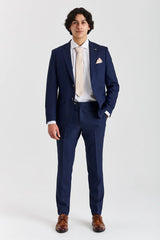 Belmont - Blazer azul-marinho de corte ajustado para homem