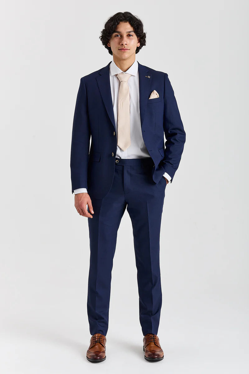 Belmont - Blazer azul-marinho de corte ajustado para homem