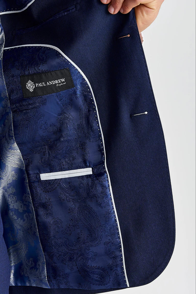 Belmont - Blazer azul-marinho de corte ajustado para homem