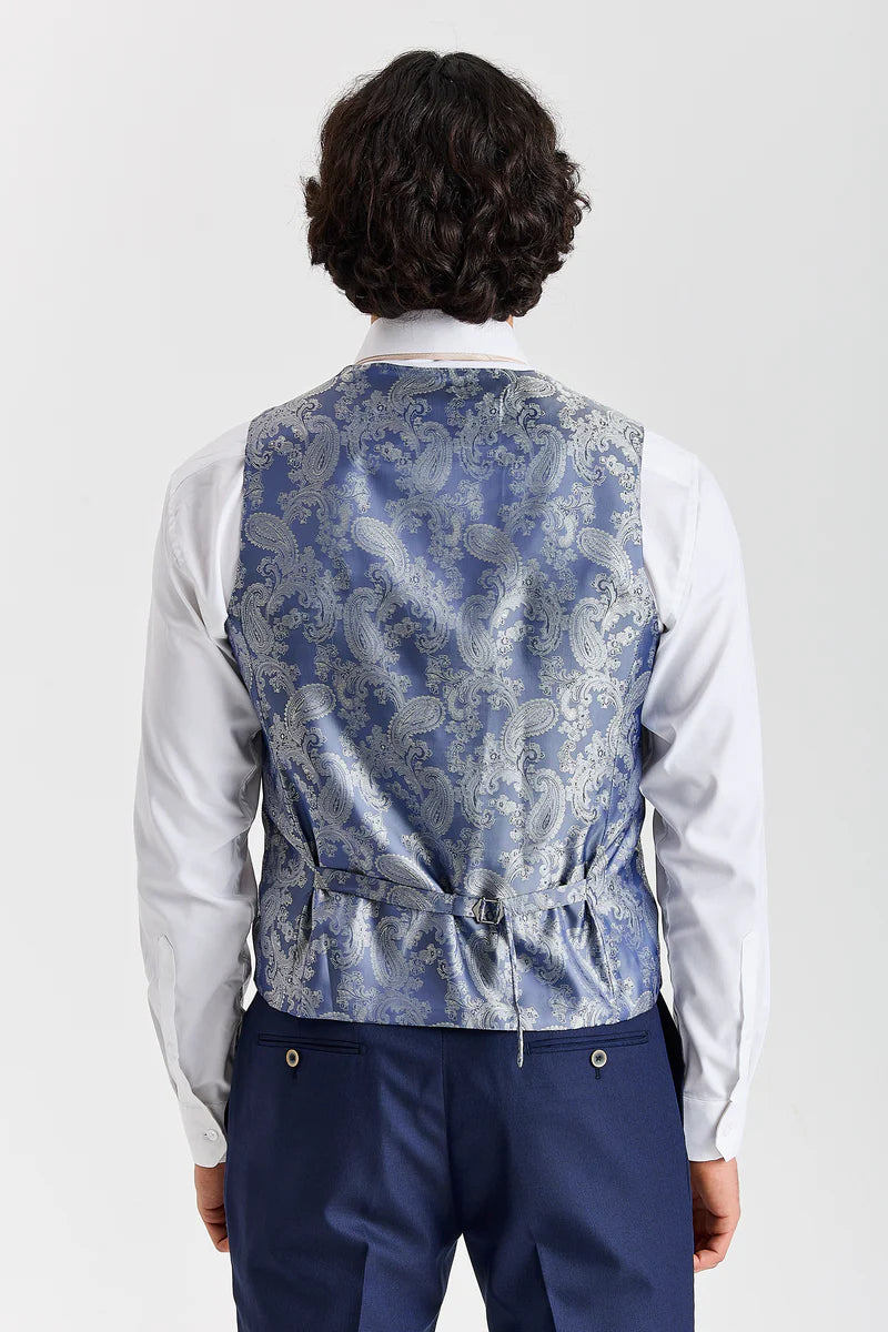 Belmont - Colete azul-marinho de corte ajustado para homem