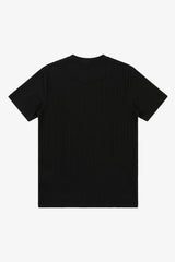 Camiseta clássica canelada preta para homens