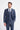 Bond - Blazer masculino xadrez azul-marinho com corte sob medida