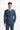 Bond - Blazer masculino xadrez azul-marinho com abotoamento duplo