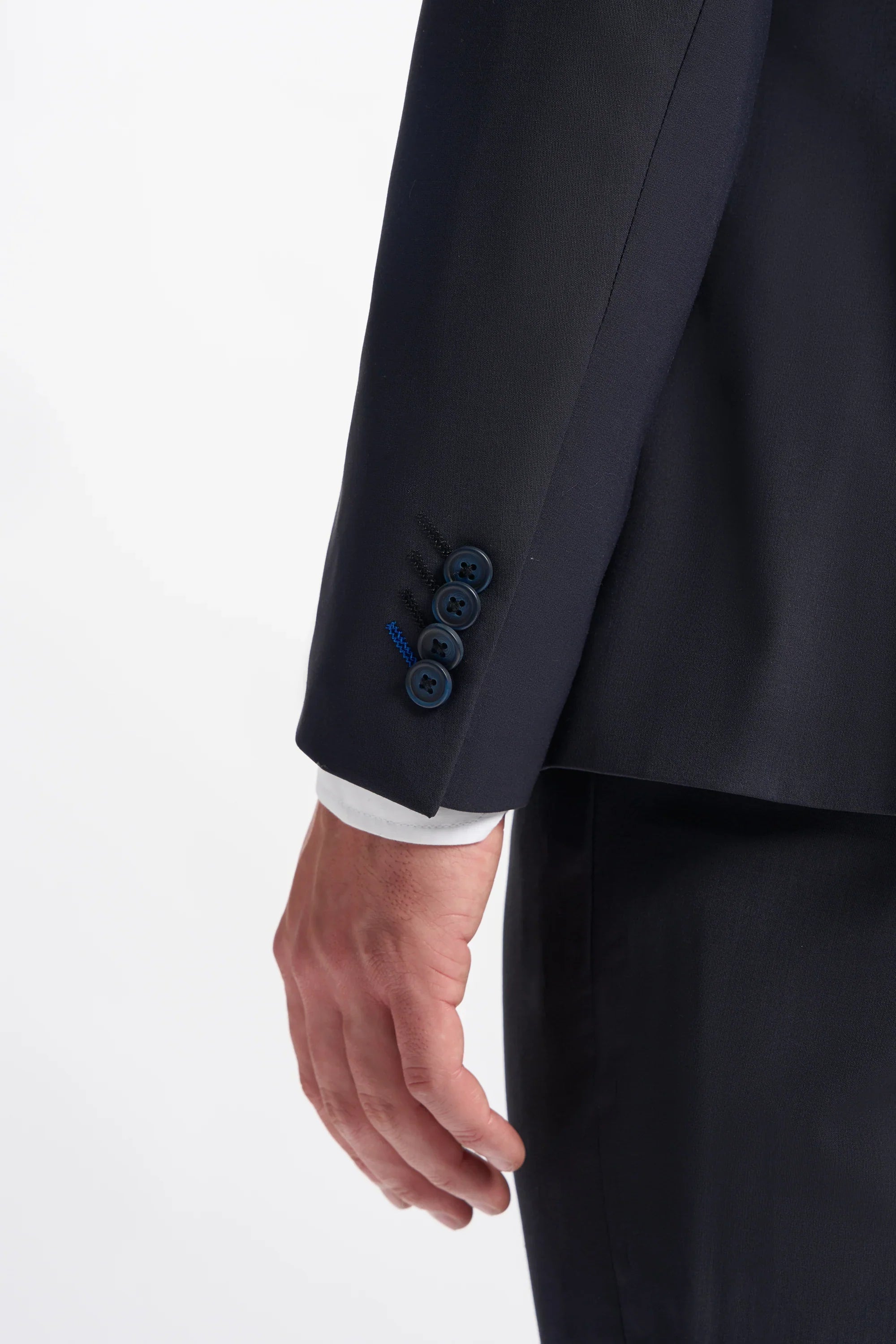 Bond - Blazer masculino azul-marinho escuro com abotoamento duplo