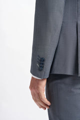 Bond - Blazer masculino cinza de abotoamento duplo