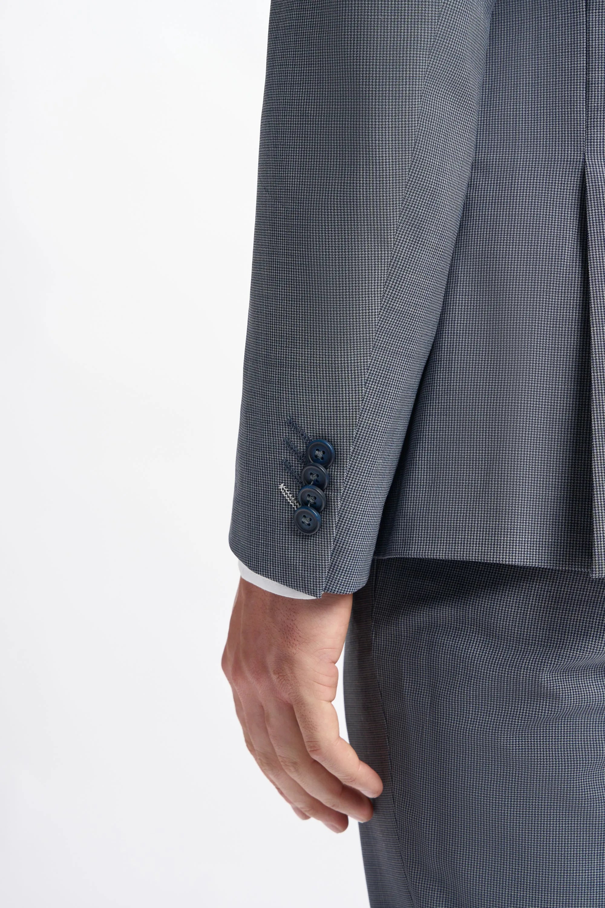 Bond - Blazer masculino cinza de abotoamento duplo